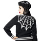 Spiderweb White Cardigan Sweater Hip Crypt Kreepsville Halloween Spooky Season Horror Clothing