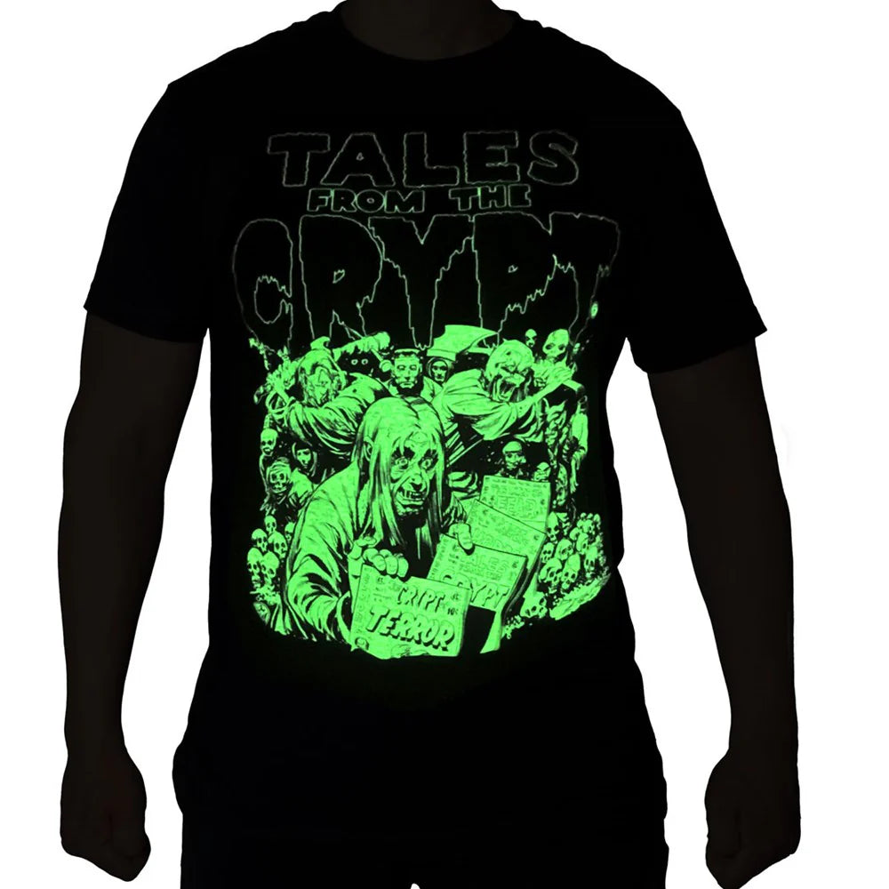 Tales From The Crypt More Comics Men's T-shirt Kreepsville Halloween Hip Crypt Horror Clothing  TV Movies