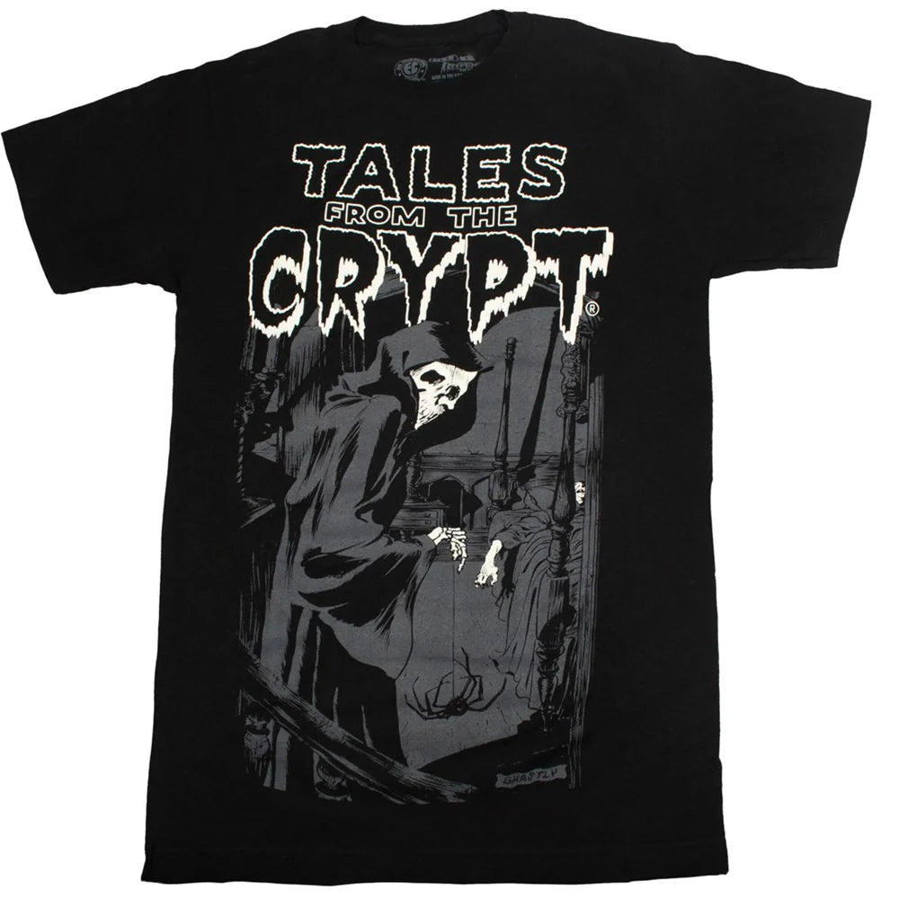 Tales From The Crypt Grim Reaper Men's T-shirt Kreepsville Halloween Hip Crypt Horror Clothing  TV Movies