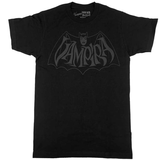 Vampira Retro Bat Dark Men's T-shirt Kreepsville Halloween Hip Crypt Horror Clothing  TV Movies