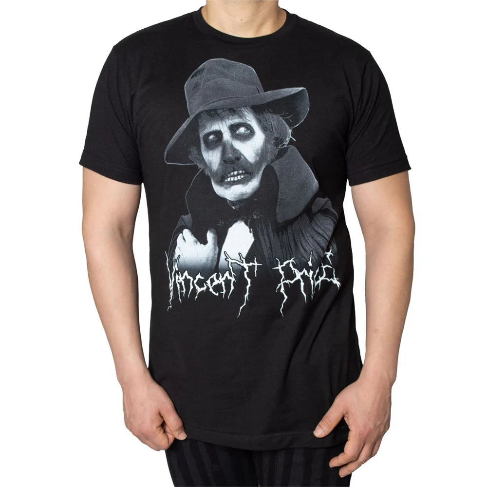 Vincent Price Horror Host Men's T-shirt Kreepsville Halloween Hip Crypt Clothing  TV Movies