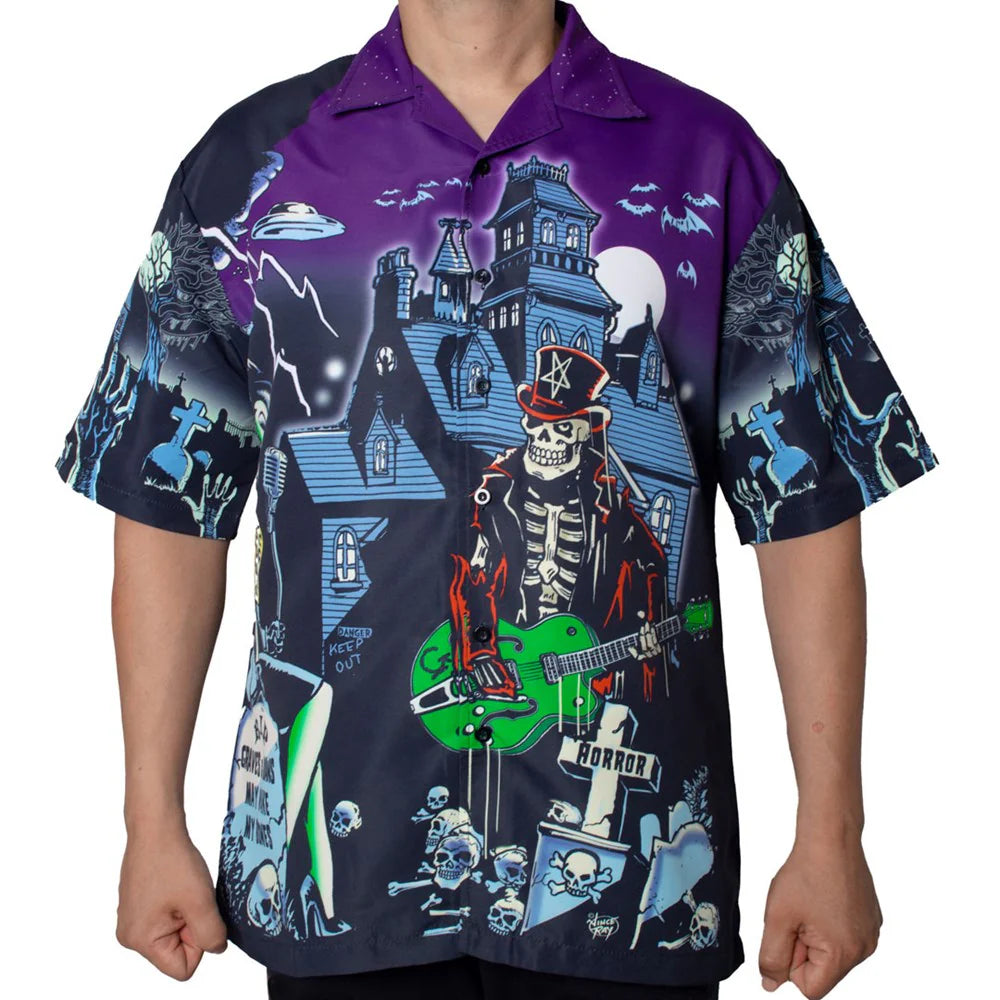 Haunted House Sub Men's Shirt Kreepsville Halloween Hip Crypt Horror Clothing Psychobilly 