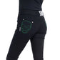 Skeleton Skinny Jeans Green Bone