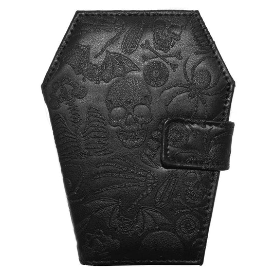 Embossed Skull Coffin Wallet Kreepsville Halloween Hip Crypt Horror 