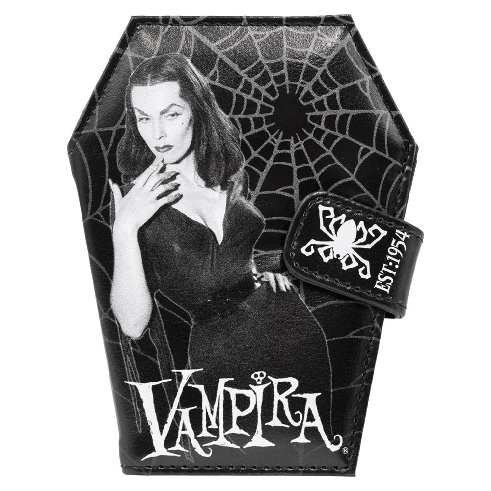 Vampira Cobweb Coffin Wallet Kreepsville Hip Crypt Horror Halloween Movie Plan 9