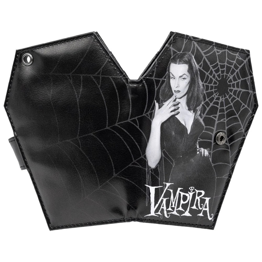 Vampira Cobweb Coffin Wallet Kreepsville Hip Crypt Horror Halloween Movie Plan 9