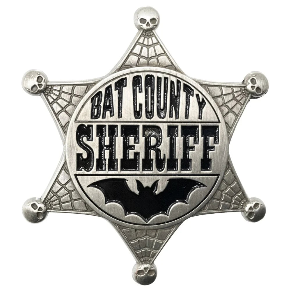 Bat County Sheriff Badge Enamel Pin