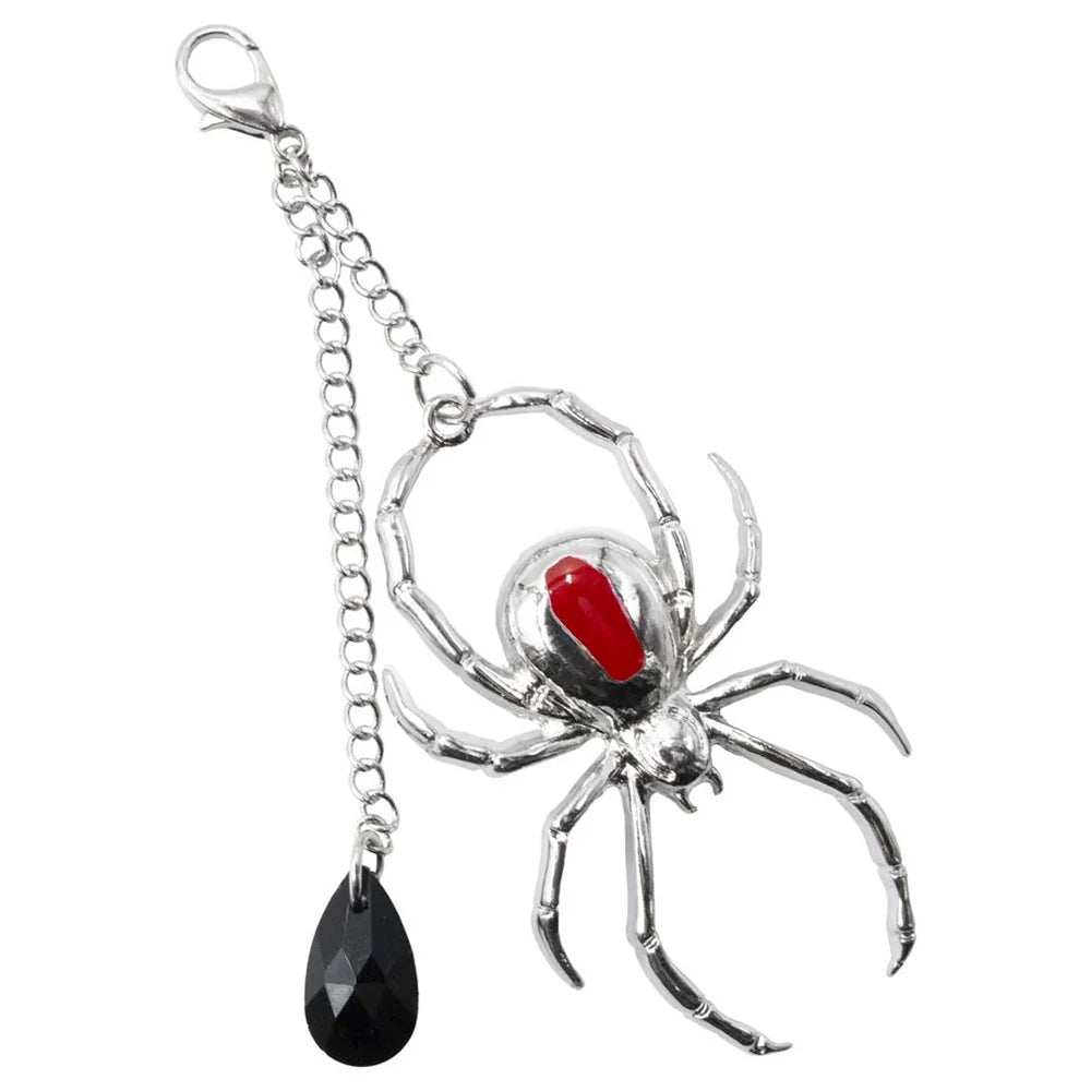 Spider Charm Web Claw Clip Silver Hair Accessories Kreepsville Hip Crypt Halloween Spooky Season