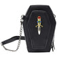 Elvira Dagger Coffin Mini Crossbody Purse Kreepsville Hip Crypt Halloween Spooky Season