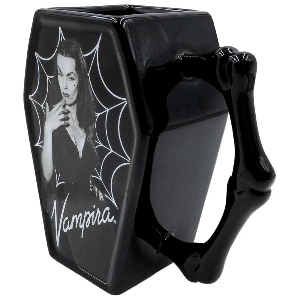 Vampira Cobweb Coffin Mug