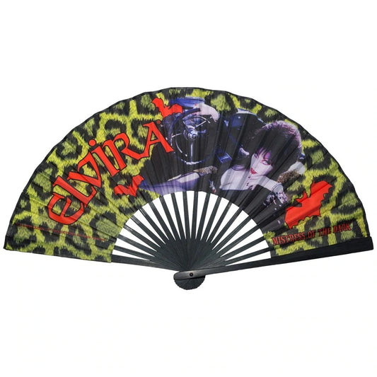 Elivra Leopard Fabric Fan Accessories  Hip Crypt Kreepsville Goth Halloween 